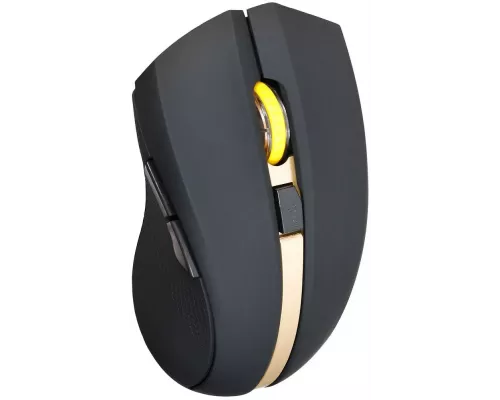 Мышь OKLICK 495MW черный/золотистый