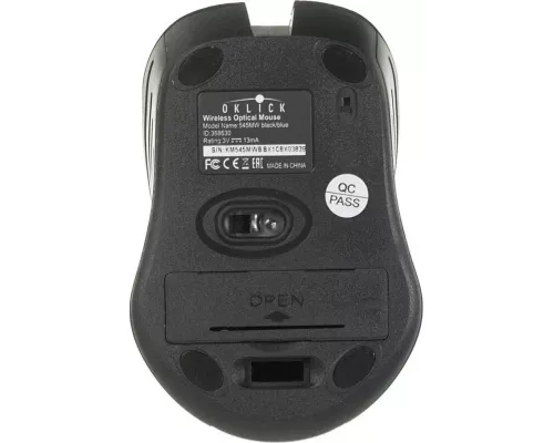 Мышь OKLICK 545MW черный/красный