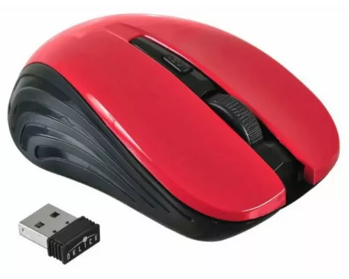 Мышь OKLICK 545MW черный/красный