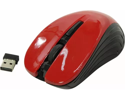 Мышь OKLICK 545MW черный/красный