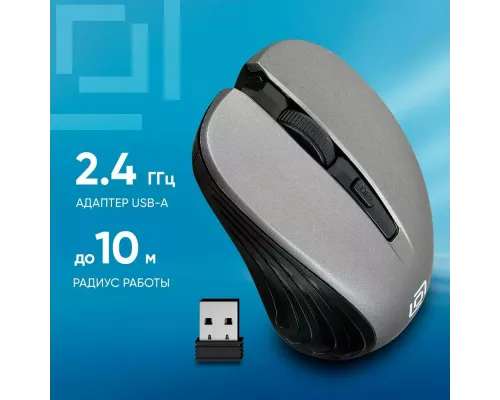 Мышь OKLICK 545MW черный/серый