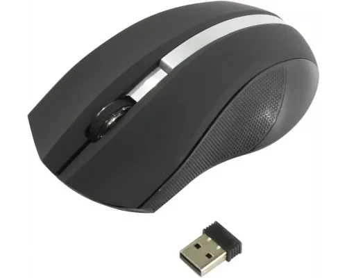 Мышь OKLICK 615MW черный/серебристый