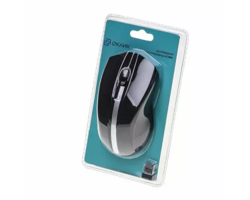 Мышь OKLICK 615MW черный/серебристый
