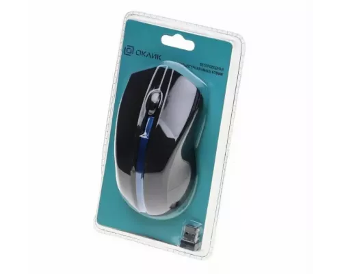 Мышь OKLICK 615MW черный/синий