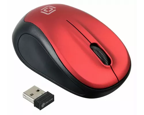 Мышь OKLICK 665MW черный/красный