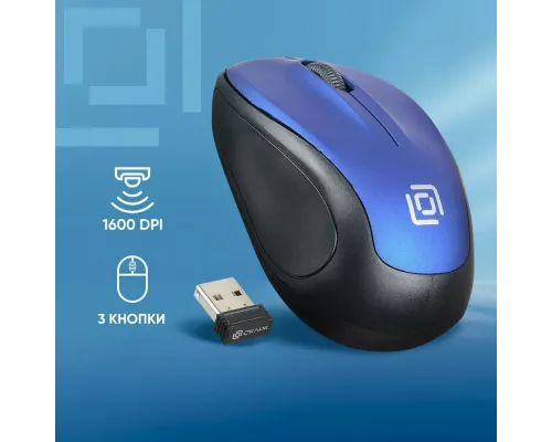 Мышь OKLICK 665MW черный/синий