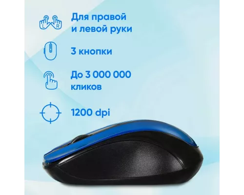 Мышь OKLICK 675MW черный/синий