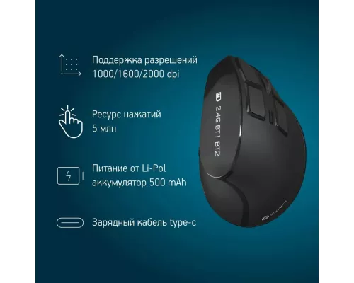 Мышь OKLICK 990MW черный