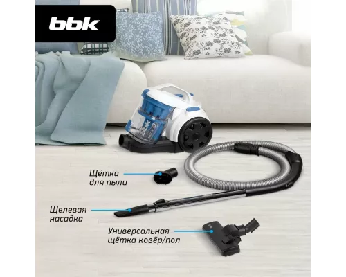 Пылесос BBK BV1501 белый/синий