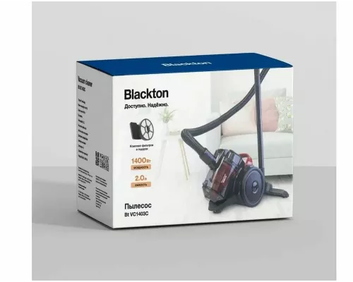 Пылесос BLACKTON Bt VC1403C черный-красный