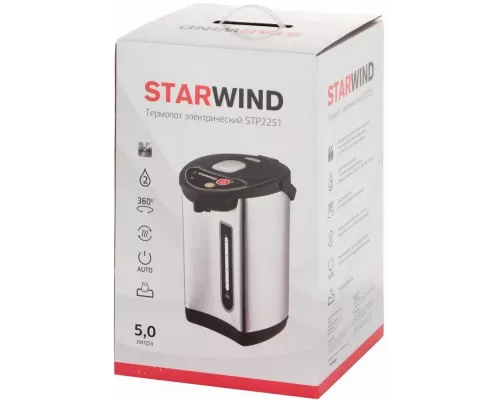 Термопот STARWIND STP2251 черный/серебристый