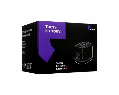 Тостер Kitfort КТ-4004-1 красный/черный