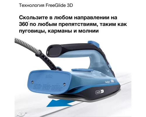 Утюг BRAUN FI3194BK черный/синий