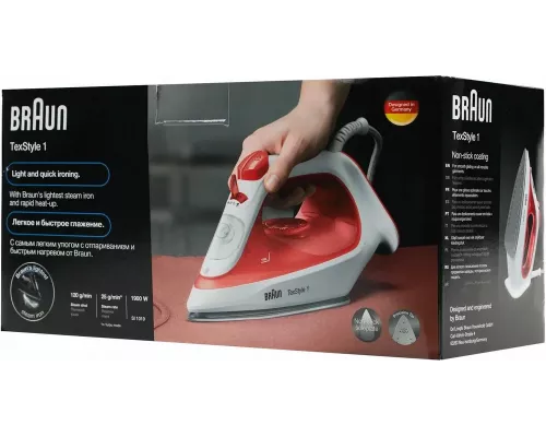 Утюг BRAUN SI1019RD красный/белый