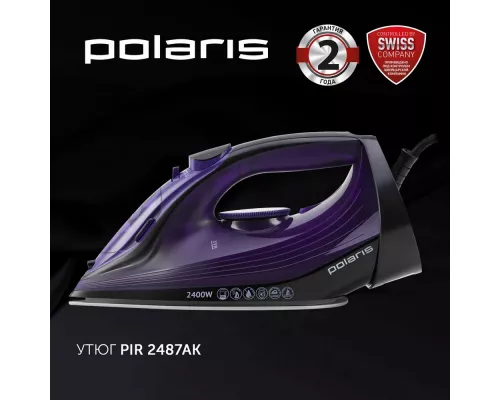 Утюг POLARIS PIR 2487AK черный/фиолетовый