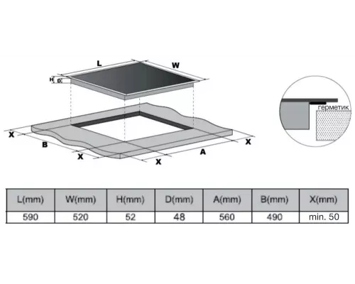 Варочная поверхность HYUNDAI HHG 6436 WG белый