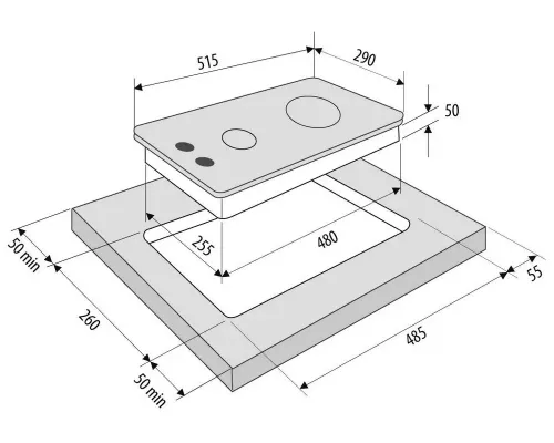 Варочная поверхность KRONA GALILEO 30 WH