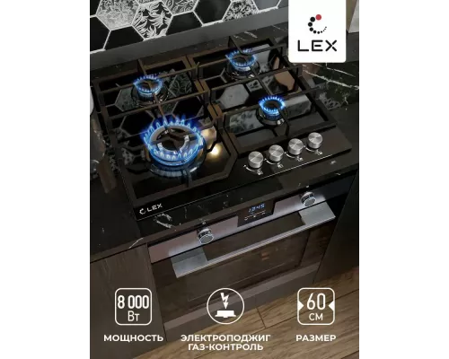 Варочная поверхность LEX GVG 640-1 BL черный