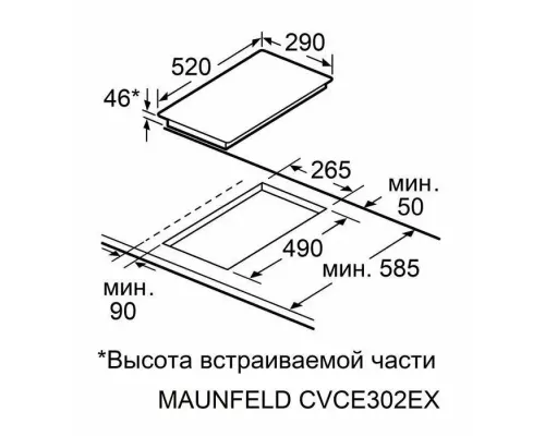 Варочная поверхность MAUNFELD CVCE302EXBK