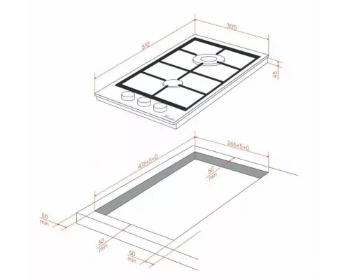Варочная поверхность MONSHER MGG 33 Blanc белый