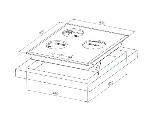 Варочная поверхность Monsher MGG 45 Blanc белый