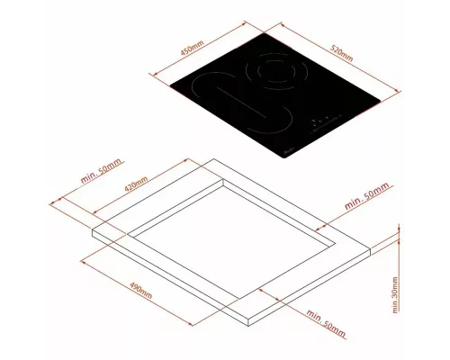 Варочная поверхность MONSHER MHE 45 черный