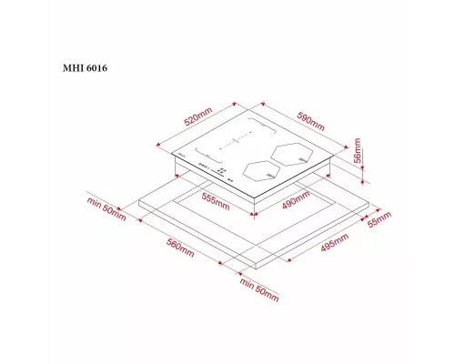 Варочная поверхность MONSHER MHI 6016 черный