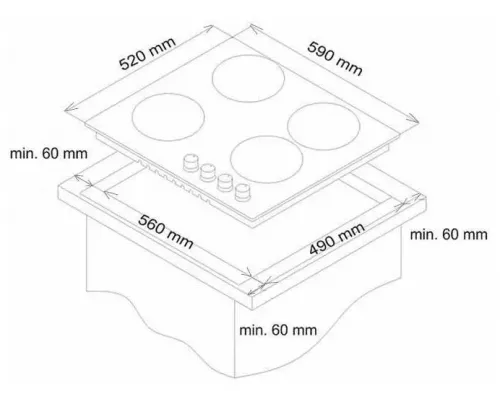 Варочная поверхность SIMFER H60Q41M416 нерж.сталь