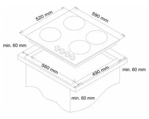 Варочная поверхность SIMFER H60V41M516 нерж