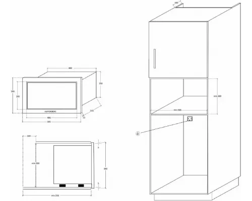 Встраиваемая микроволновая печь Kuppersberg HMW 655 X