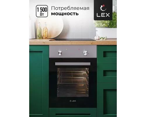 Духовой шкаф Lex EDM 4540 IX нержавеющая сталь/черный