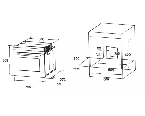 Духовой шкаф Weissgauff EOM 691 PDBX Steam Clean