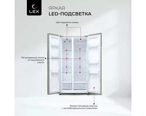 Холодильник LEX LSB530GlGID