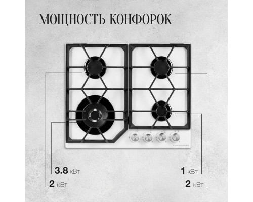 Варочная поверхность Kuppersberg FG 62 W белый