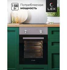 Духовой шкаф Lex EDM 4540 IX нержавеющая сталь/черный