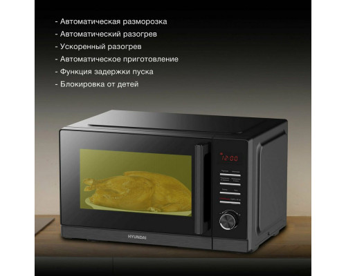 Микроволновая печь Hyundai HYM-D3012 черный Микроволновая печь Hyundai HYM-D3012 черный