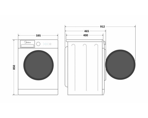 Стиральная машина Midea MF100W70BS/W-RU Стиральная машина Midea MF100W70BS/W-RU