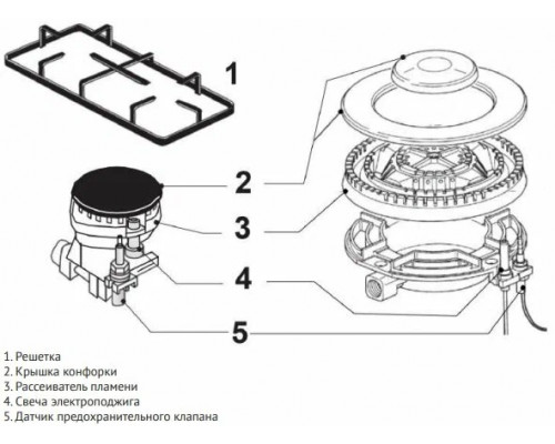 Варочная поверхность KORTING HGG 3825 CW