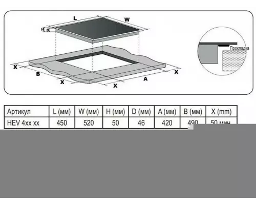 Варочная поверхность EVELUX HEV 431 B