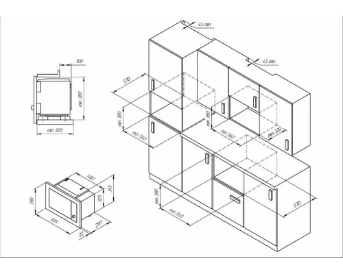 Встраиваемая микроволновая печь Kuppersberg HMW 655 W