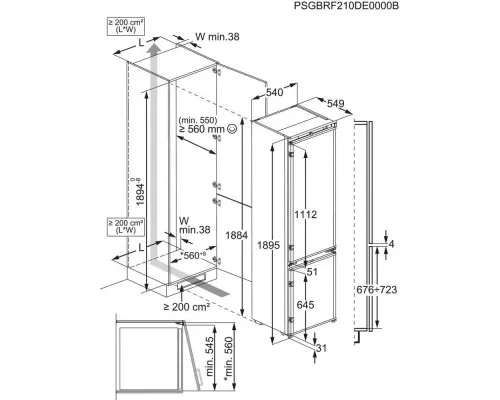 Встраиваемый холодильник AEG SCB819E8TS