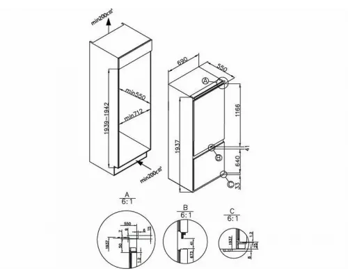 Встраиваемый холодильник Kuppersberg RBN 1970
