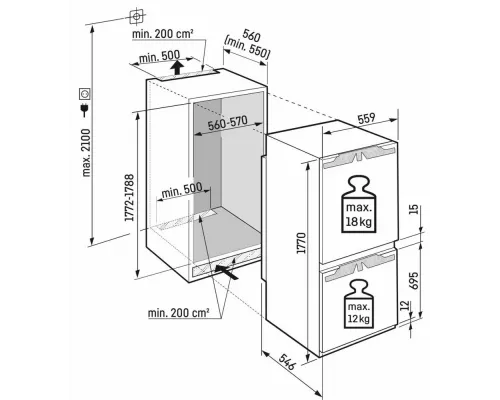 Встраиваемый холодильник Liebherr ICBNdi 5123-22 001 белый