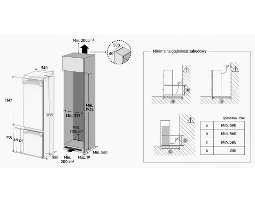 Встраиваемый холодильник Samsung BRB30705DWW/EF