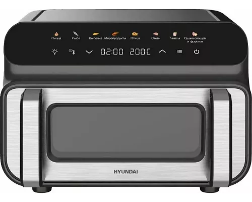 Аэрогриль Hyundai HYF-9080 черный/серебристый