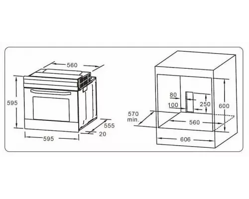 Духовой шкаф EVELUX EO 610 B черный