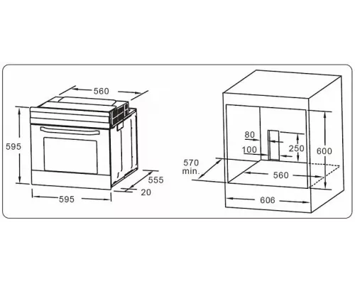 Духовой шкаф EVELUX EO 620 W