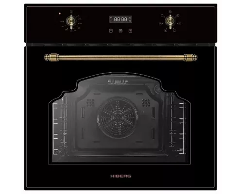 Духовой шкаф HIBERG VM 6260 RB черный ретро