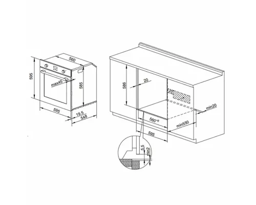 Духовой шкаф HIBERG VM 6392 BR черный ретро