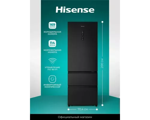 Холодильник HISENSE RT641N4AF1 черный